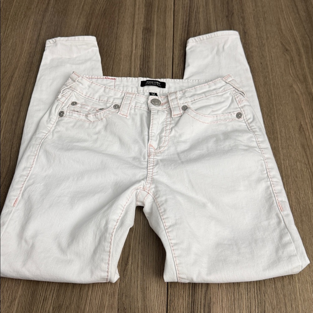 True Religion Jennie Curvy Skinny Jeans White Size 26 Big T